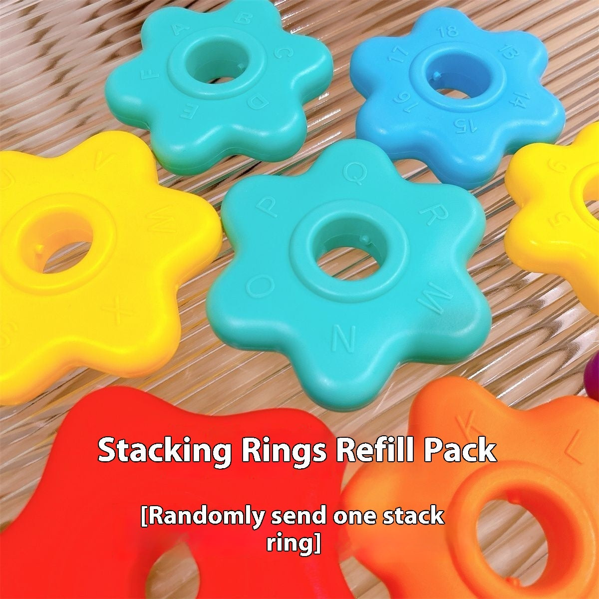 Rainbow Rotary Table Jenga Toy