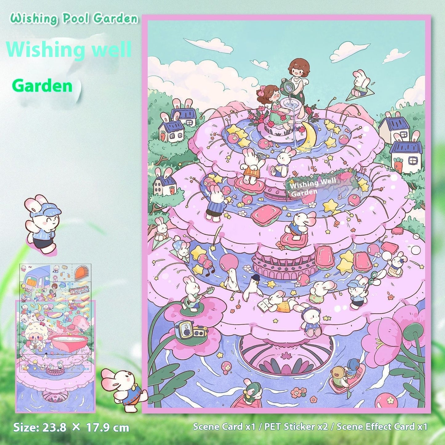 Large Miniature Scene Cute Toy 3d Stereo Hand Ledger Sticker