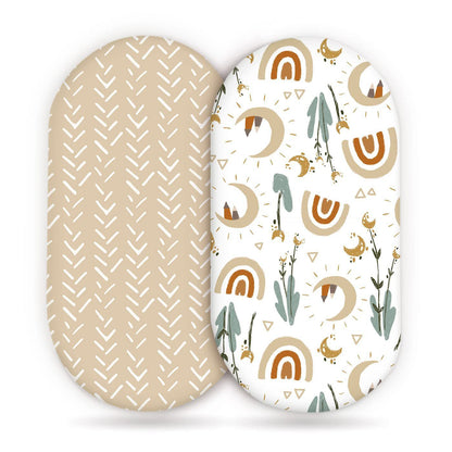 Baby Cradle Fitted Sheet Elastic Printing Baby Caring Table Changing Cover