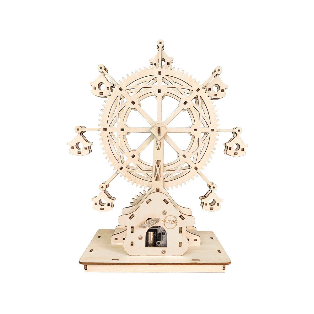 Rotating Ferris Wheel Music Box Educational Assembling Puzzle Toys