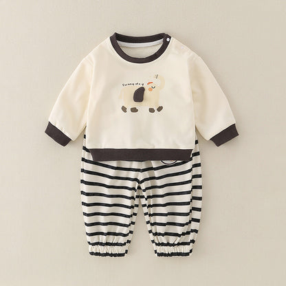 Pure Cotton Romper Set For Boys Cute Childrens Clothing Baby Boy Outfits