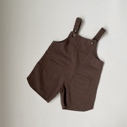 Boys And Girls Retro Artistic Suspender Pants