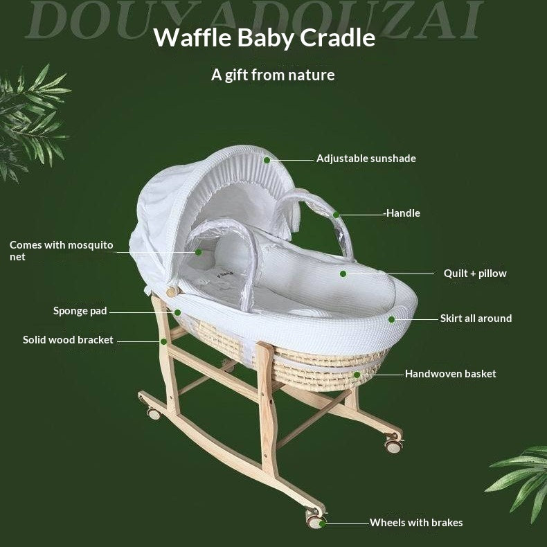 Moïse portable pour bébé en feuilles de maïs