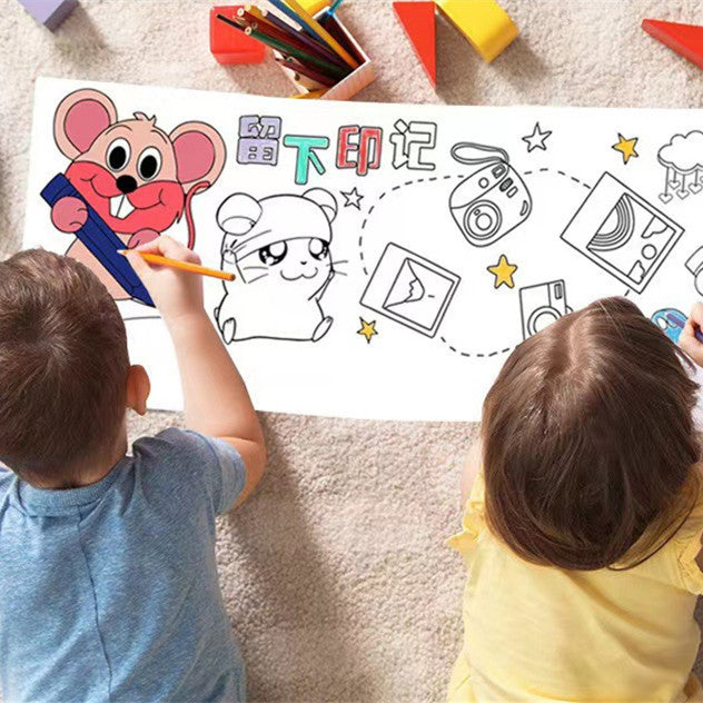 Children's Graffiti Scroll Color Filling Drawing Paper