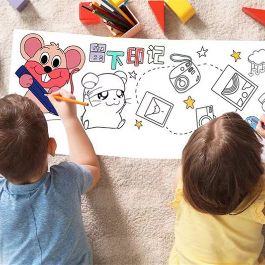 Children's Graffiti Scroll Color Filling Drawing Paper