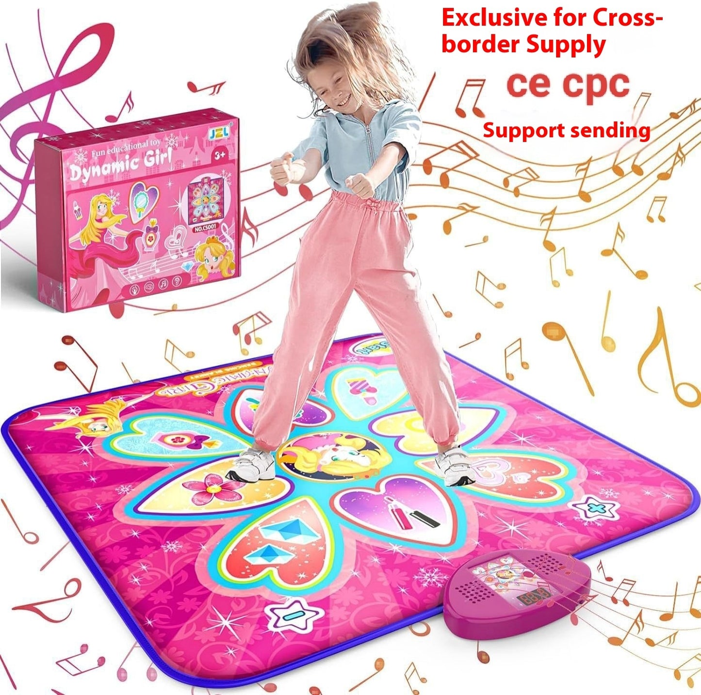 Cross-border Children's Electronic Dancing Mat Wireless Princess Dance Mat Pedal Game Mat Music Blanket Girl Boy Toy