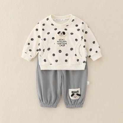 Pure Cotton Romper Set For Boys Cute Childrens Clothing Baby Boy Outfits