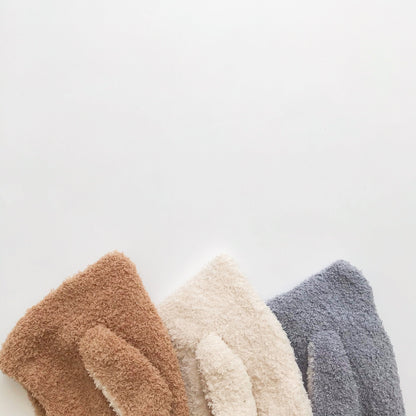 Bonnet cache-oreilles en polaire douce avec oreilles de lapin pour bébés et tout-petards