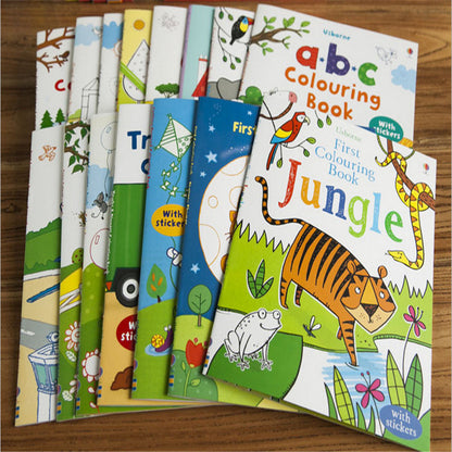 Children coloring sticker book
