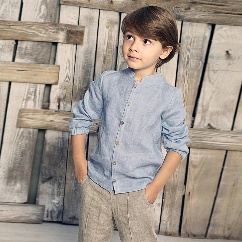 Simple All-match Casual Style Baby Long Sleeve Top