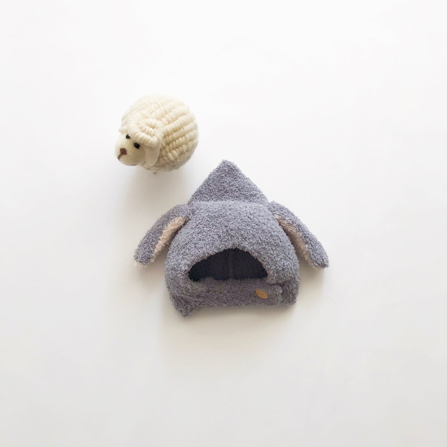 Bonnet cache-oreilles en polaire douce avec oreilles de lapin pour bébés et tout-petards