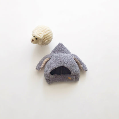 Bonnet cache-oreilles en polaire douce avec oreilles de lapin pour bébés et tout-petards