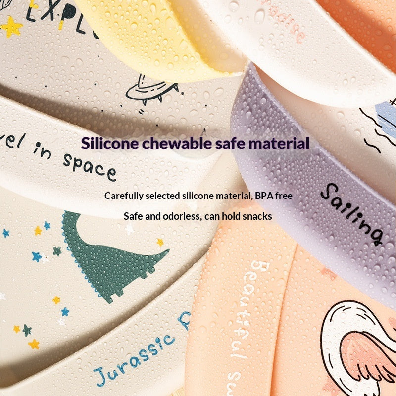 Bavette bébé en silicone alimentaire, imperméable et antitache