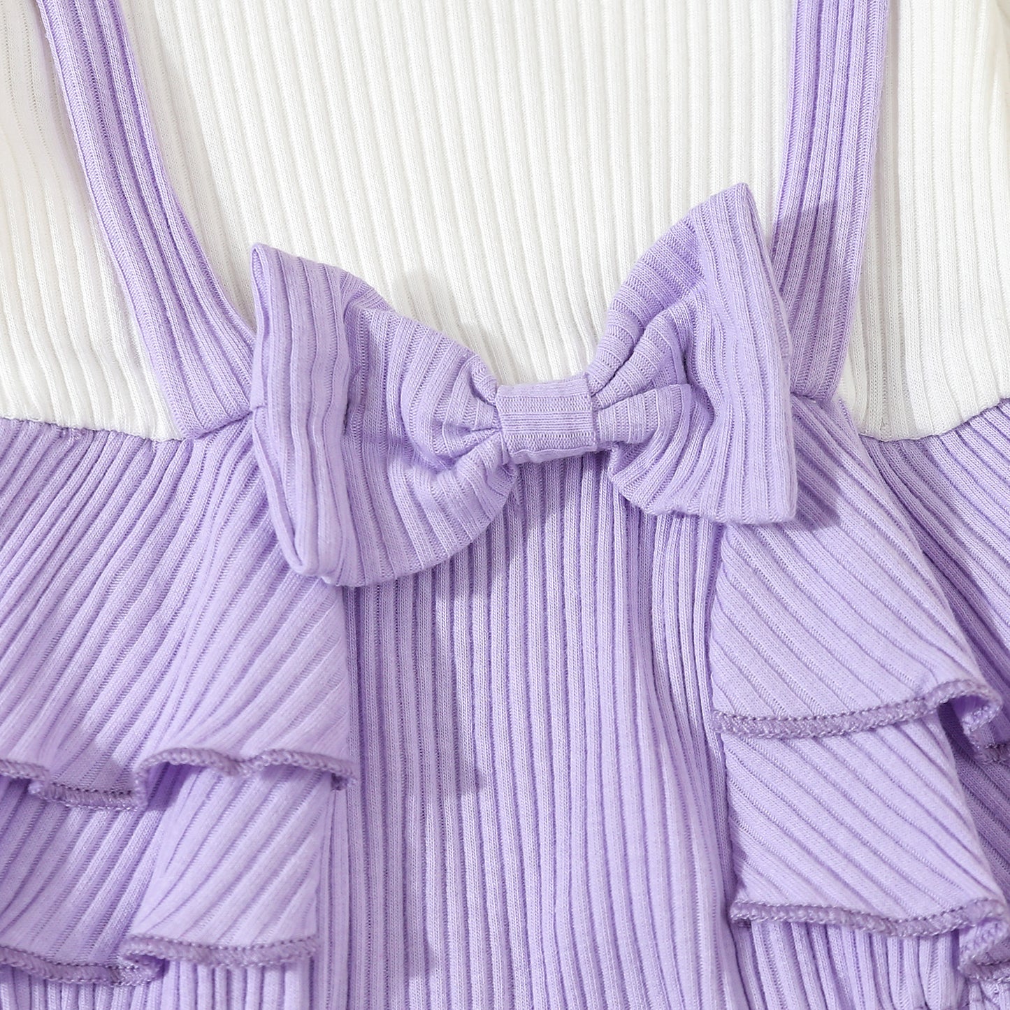 Toddler Flounced Sleeve Shoulder Strap Romper Girls' Spring And Autumn