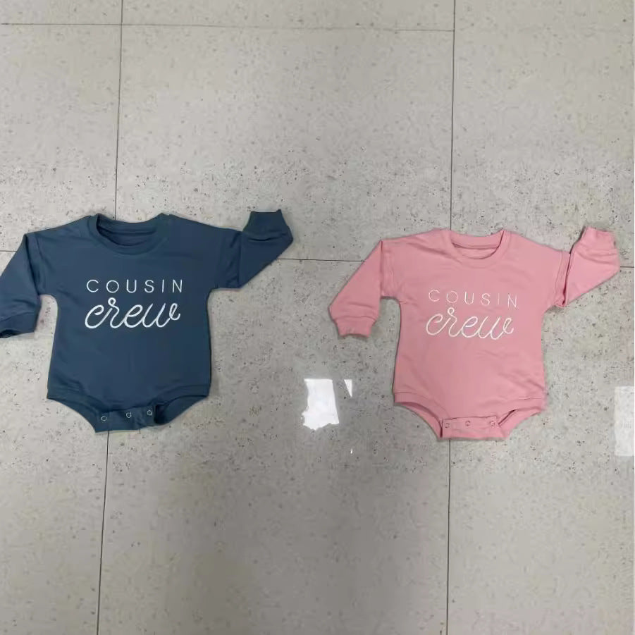 Embroidered Letters Long-sleeve Jumpsuit