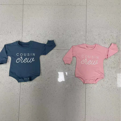 Embroidered Letters Long-sleeve Jumpsuit