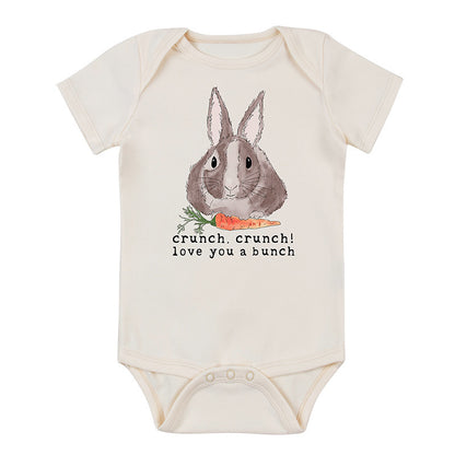 Cute Printed Short Sleeved Romper For Babies