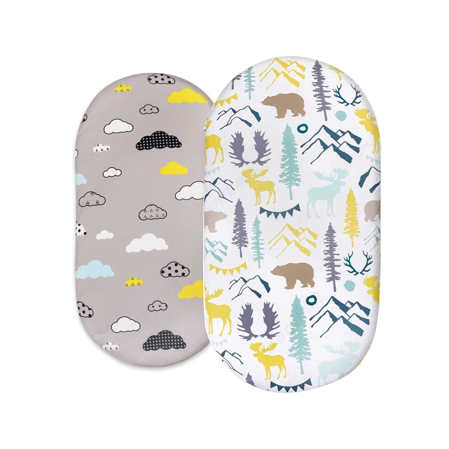 Baby Cradle Fitted Sheet Elastic Printing Baby Caring Table Changing Cover