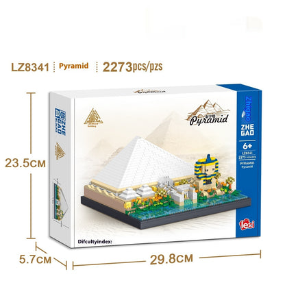 Pyramid Ancient Architecture Model Micro Diamond Particle Building Blocks High Difficulty Assembly