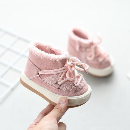 Plus Velvet Warm Korean Baby Cotton Shoes