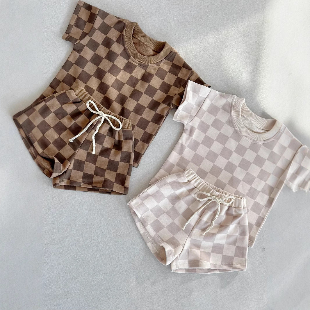 Ins Style Foreign Trade Baby Short Sleeve Suit