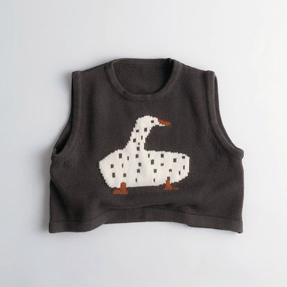 Spring And Autumn Vest Sleeveless Jacquard Knitted Cotton