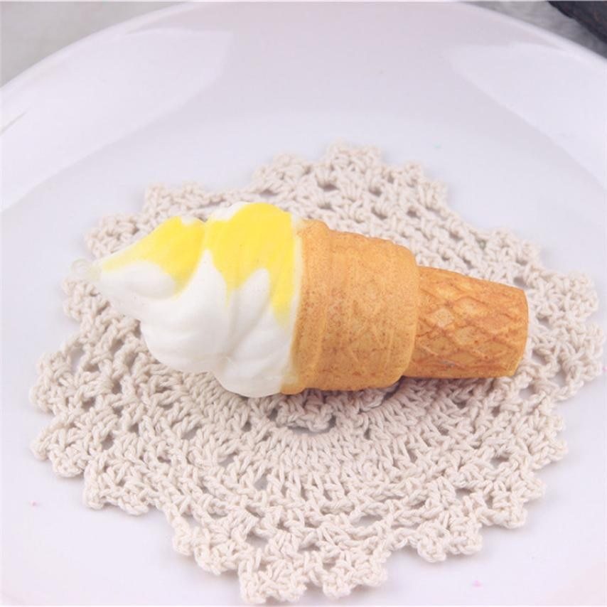 Slow rebound simulation ice cream small torch sweet pendant decompression toy squeezing music