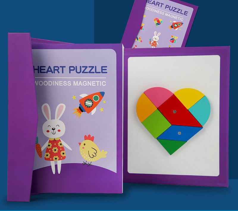Children's Wooden Magnetic Tangram Educational Toy