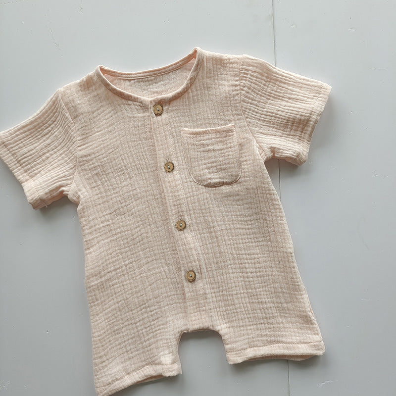 Fashion Casual Infant Summer Short-sleeved Rompers