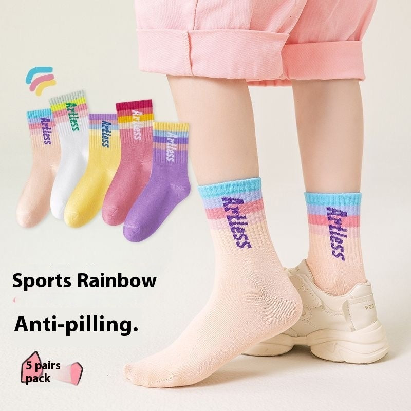 Children's Socks Tube Socks Springsummer Thin Breathable