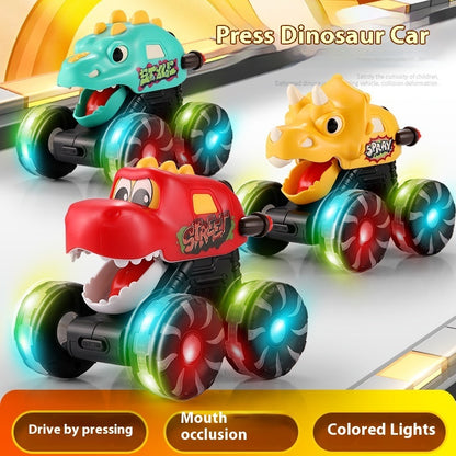 Inertial Sliding Model Light Pressing Dinosaur Toy Car