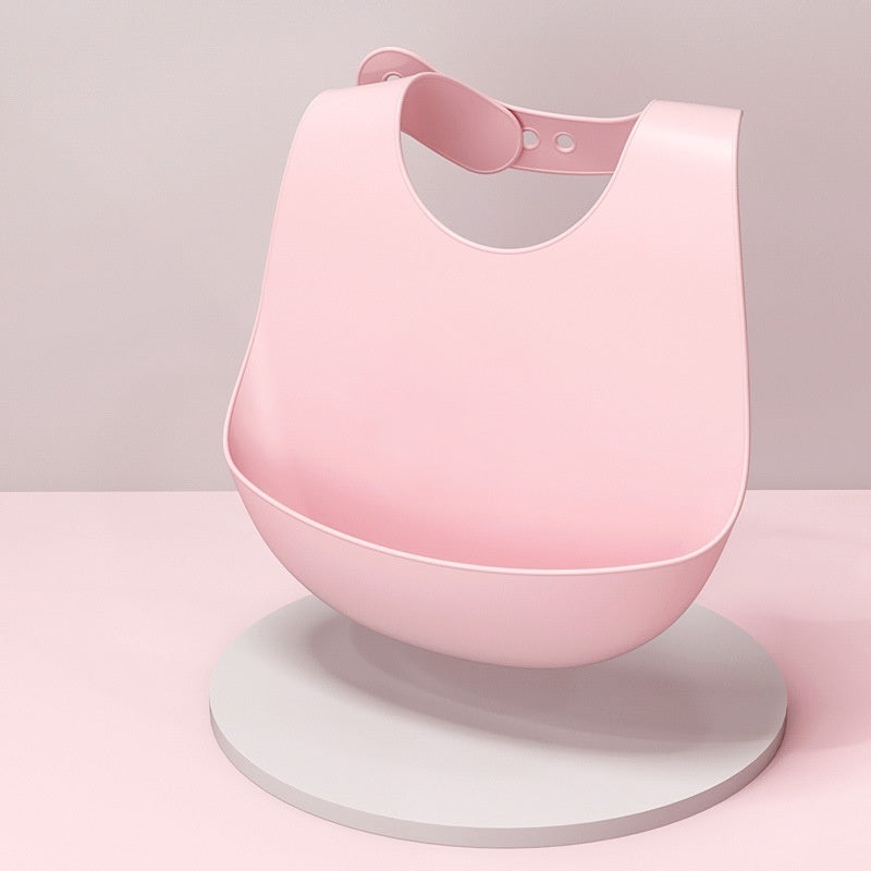 Bavette bébé en silicone alimentaire, imperméable et antitache