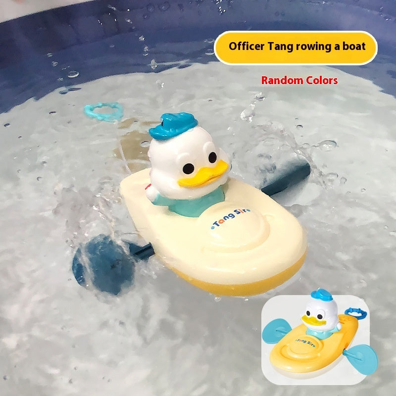 Baby Yellow Duck Playing In The Water Toy Kayaking