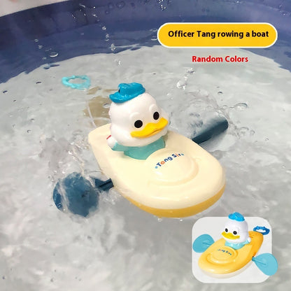 Baby Yellow Duck Playing In The Water Toy Kayaking