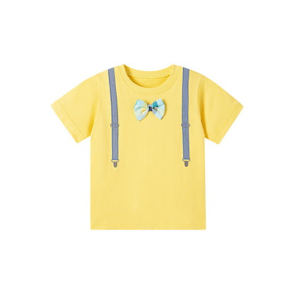 Cute Cotton Embroidered Short-Sleeve T-Shirt For Kids