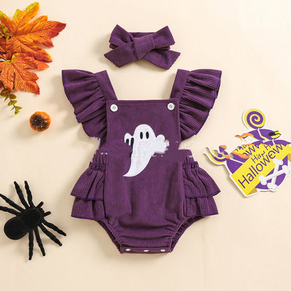 Baby Halloween Toddler Carrier Towel Embroidery Triangle Climbing Hip-wrapped Pants