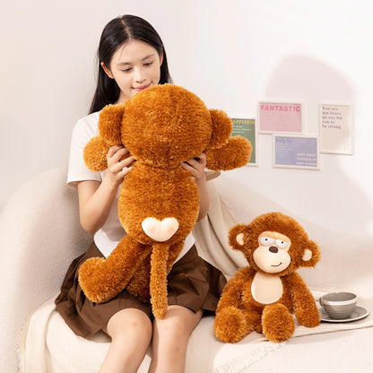 Poupée en peluche de singe de dessin animé créatif, jouet en peluche