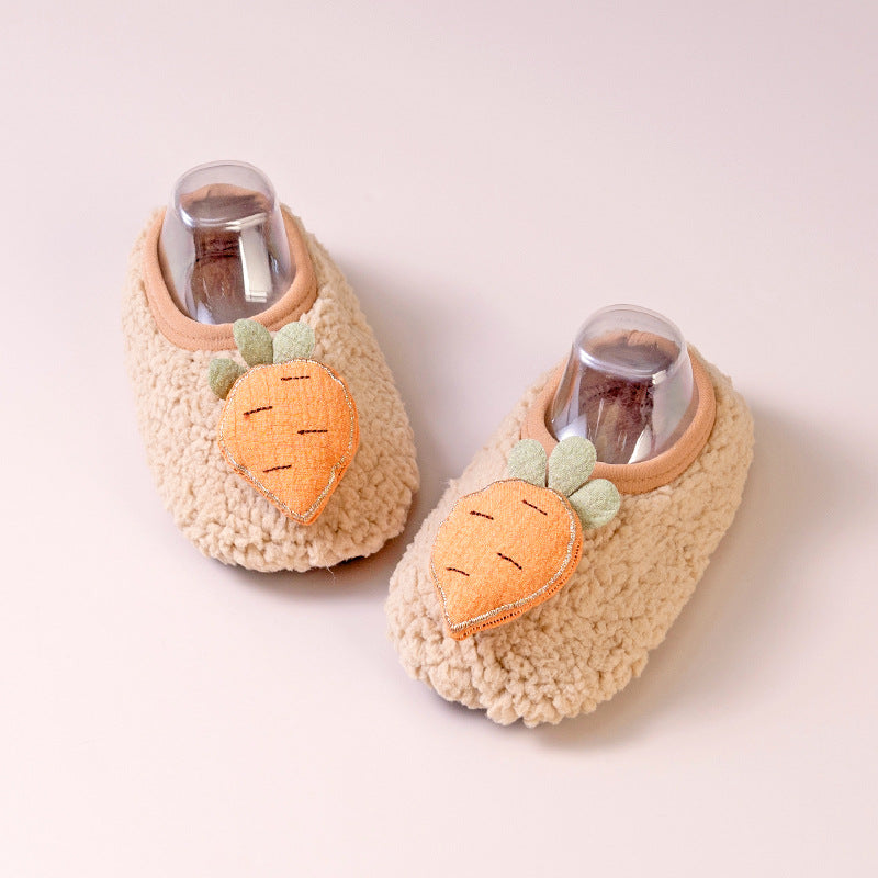 Non-slip Floor Socks For Kids Warm Fleece-lined And Extra-thickperfect As Your Little Ones First Pair Of Shoe