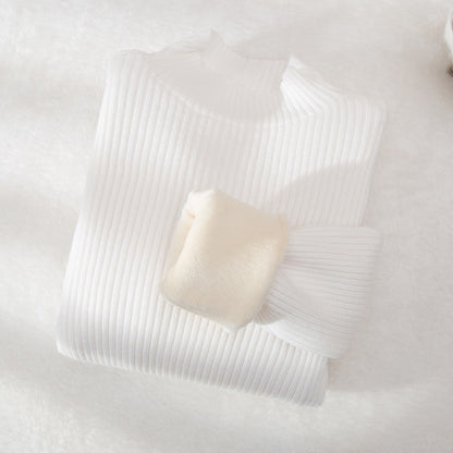 Suéter de cuello alto para niños, prenda de punto superior