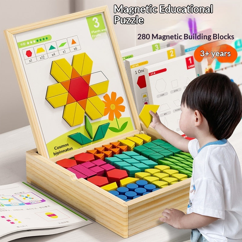 Jouet éducatif magnétique Blocs de tangram géométriques pour enfants
