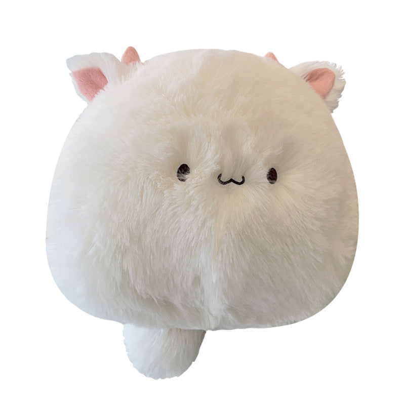 Sleeping Pillow On Bed Cute Long-haired Cat Cat Beast Doll