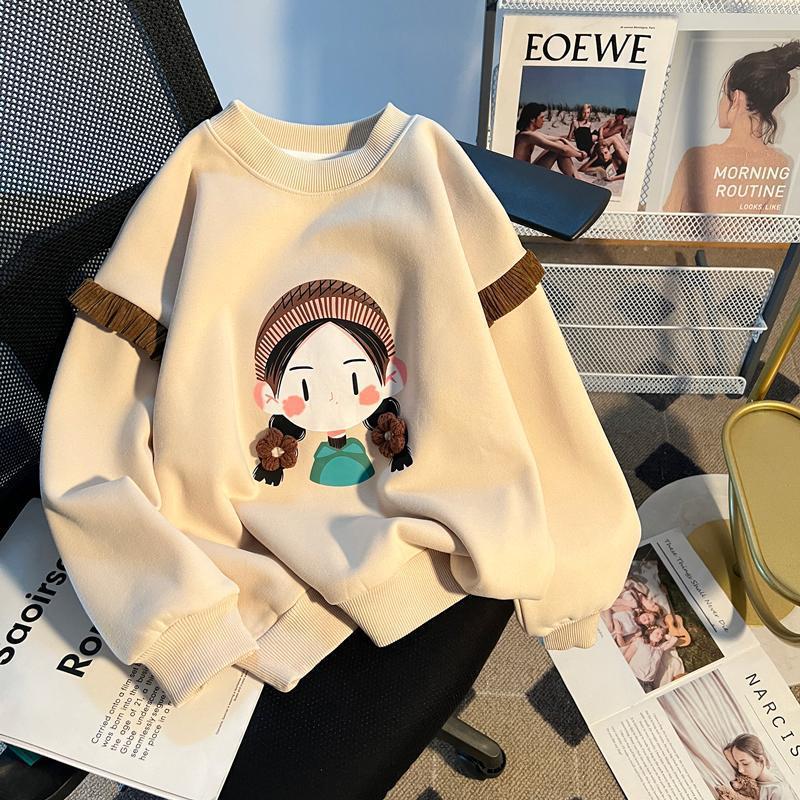 Girls Stylish Hoodie Base Layer Casual Style For Kids