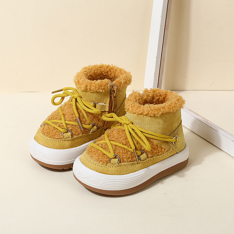 Plus Velvet Warm Korean Baby Cotton Shoes