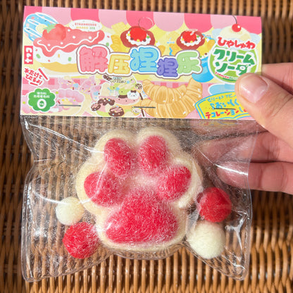 Large Cat's Paw Squeezing Toy Coconut Meat Powder Plush Good-looking Decompression Artifact