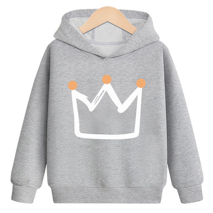 Sudadera con capucha y terciopelo Crown