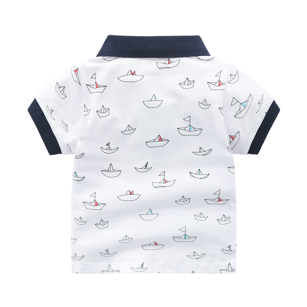 Camiseta polo de manga corta con solapa para niños