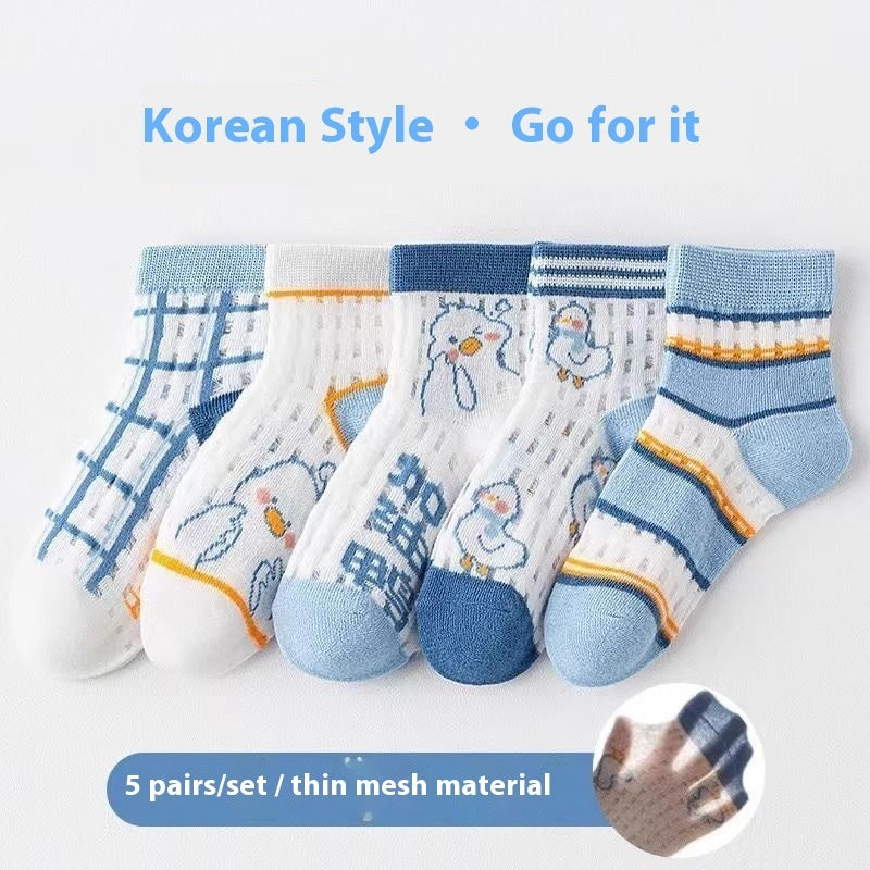 Children's Socks Tube Socks Springsummer Thin Breathable