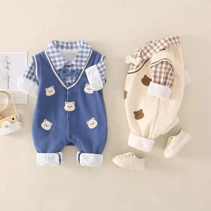 Tenue une pièce double couche dessin animé printemps-automne pour l'extérieur