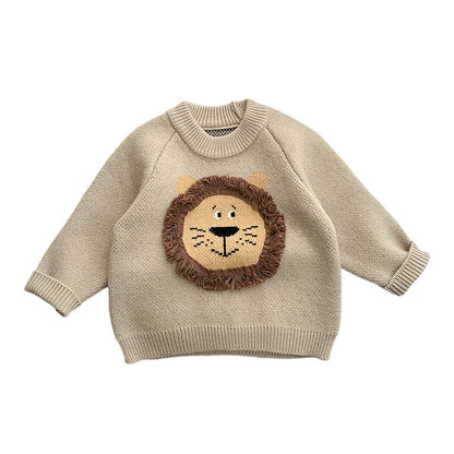 Boys' Korean Style Western Style Pullover Sweater