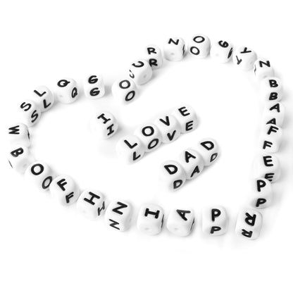 12mm Baby Products 26 Silicone English Alphabet Beads Teeth Accessories